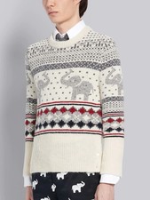 Thom Browne White Mohair Wool