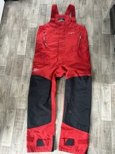 Henri Lloyd Goretex Pro Shell Sailing Salopettes  Size Men’s XXL Red