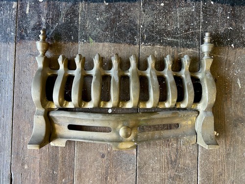 Vintage solid brass fireplace - brass,