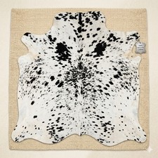 Black White Genuine Cowhide