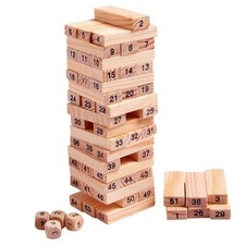 Wooden Blocks 51 Pcs 4 Dice