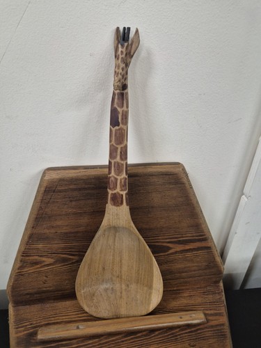 African serving spoon giraffe - serving,