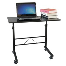 Table Desk Side Computer Laptop Adjustable Rolling Sofa Bed Home Office PC Stand