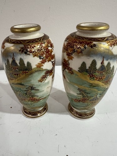 Japanese satsuma pair - satsuma, meji