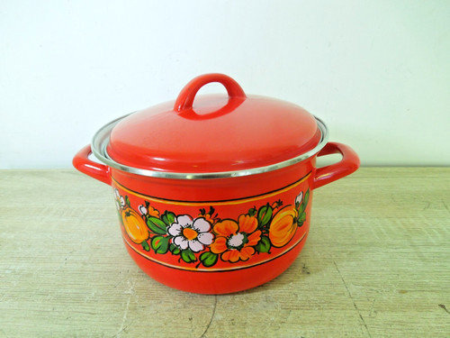 Vintage 70s floral apple - apple, motif