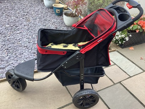 Pawhut dog stroller red small - pawhut,