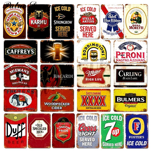 Drinks metal signs plaque man - signs,