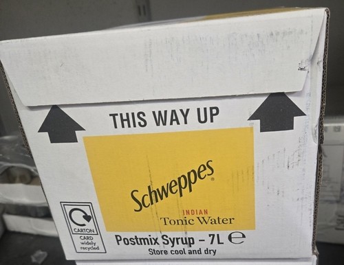 7ltr schweppes tonic bag - tonic, in