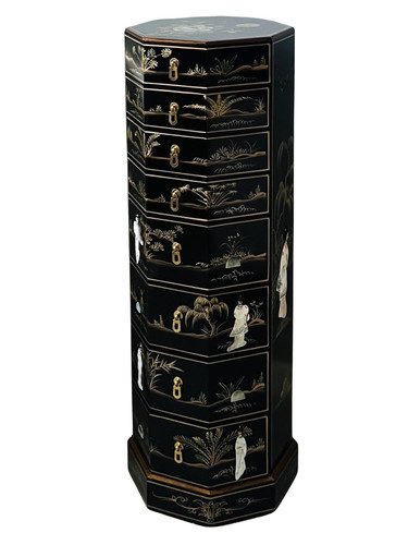 Mother pearl oriental chest - oriental,