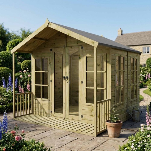 Summerhouse veranda shiplap - summerhouse, &