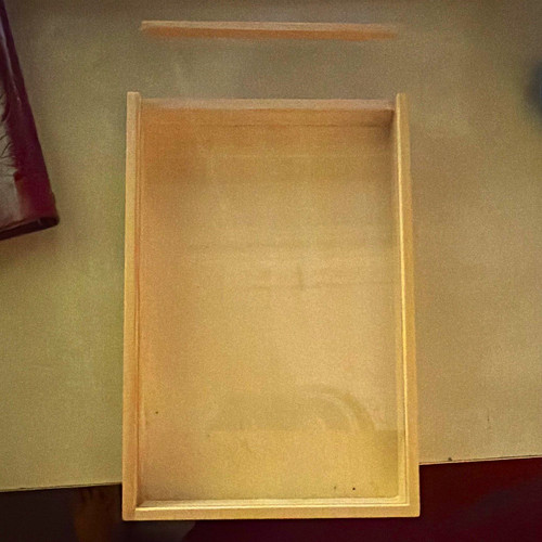 Wood rectangular storage - wood,
