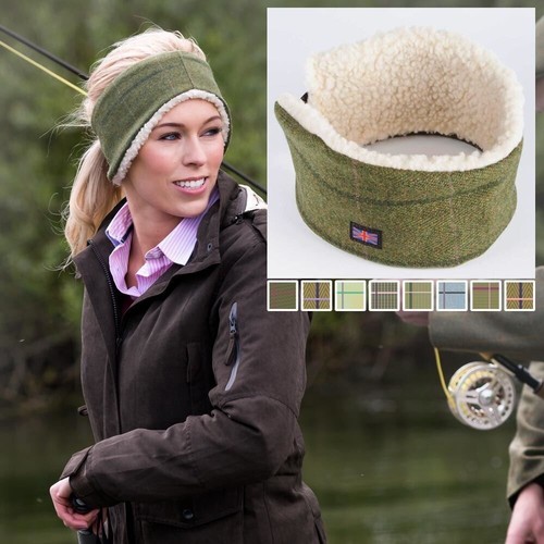 Ladies check tweed - tweed, headband