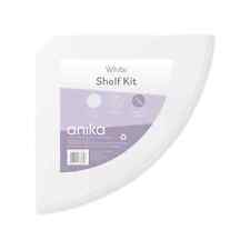 White Floating Corner Shelf 29cm Easy Assembly MDF Wall Mounted Shelf Anika