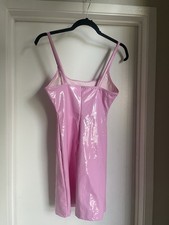 Latex Pink Barbie Dress Wet Look