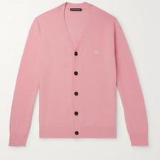 Acne Studios Pink Wool Cardigan Unisex Size S EU 8 EU 10