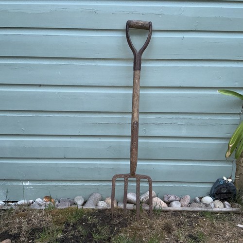 Vintage antique garden fork - antique,