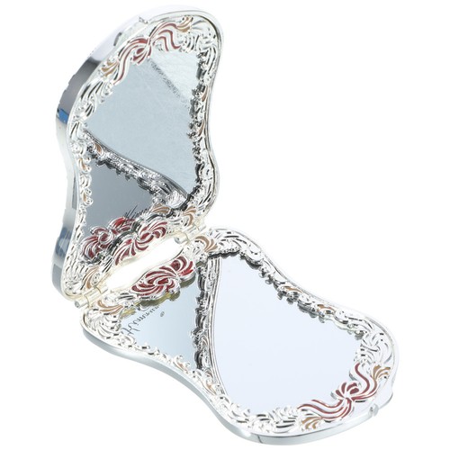 Small antique compact mirror - compact,