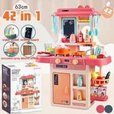 Kitchen Play Set For Kid Girl Boy Toddler Pretend Playset Xmas Toy Cooking Sound