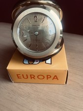 Vintage  1970s Europa Alarm Clock NOS Retro Desk Travel Clock Mid-Century