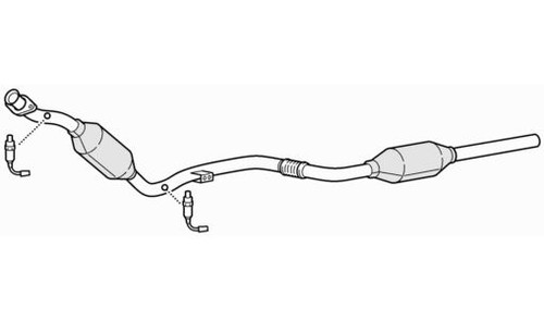 Front pipe catalytic - front,