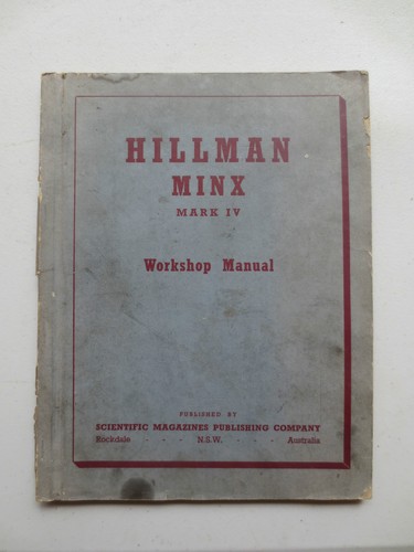 Hillman minx mark workshop - hillman,