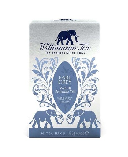Williamson tea silver cartons - williamson,