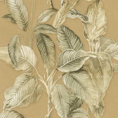 Rasch boho palm leaf - leaf, mustard