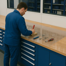 PVC Workbench Protector Mat 2mm - Clear Tool Pad, Oil & Scratch Resistant