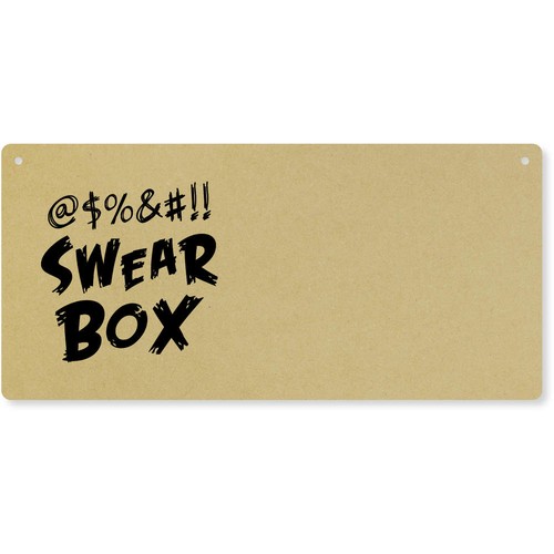Funny swear box door plaque - swear,