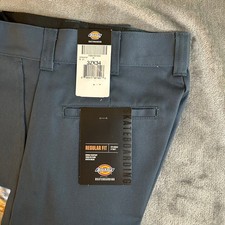 Dickies Skateboarding Pants Mens 32x34" Regular Fit Work Utility Blue NWT