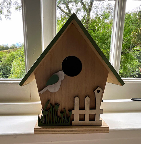 Decorative wooden hanging bird - decorative,