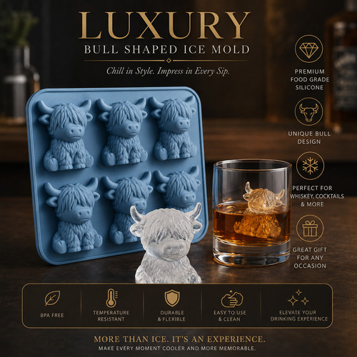 Highland cow ice - ice, cube