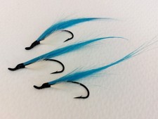 3 x Blue  Sunray Shadow size 8 singles SALMON fishing  flies Ref.0777