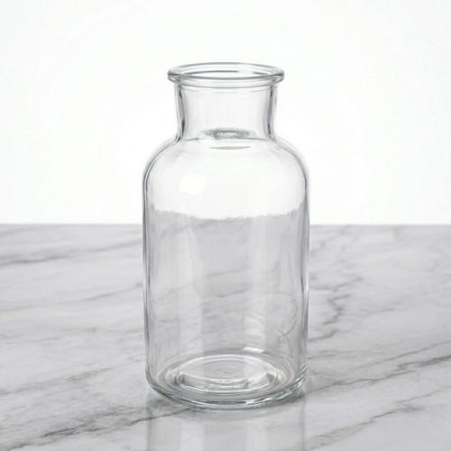 Clear glass apothecary bottle - clear,
