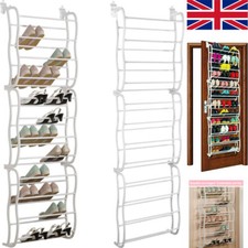 36 PAIR OVER THE DOOR HANGING SHOE HOOK SHELF RACK HOLDER STORAGE ORGANISER LINE