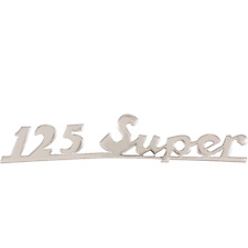 Vespa 125cc Super Rear Frame Badge - Scroll Type - Aluminium