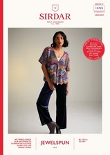 Sirdar Jewelspun Aran Crochet Pattern - 10725 Ladies Cardigan