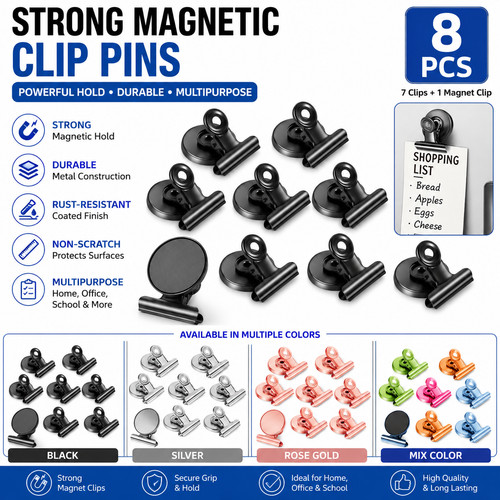 Magnetic bulldog clips - bulldog, heavy