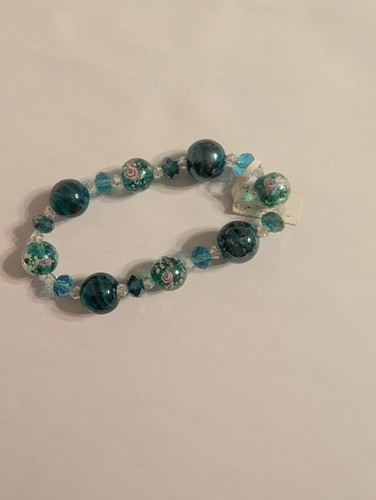 Bracelet with blue murano - blue,
