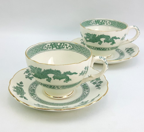Royal cauldon green - green, dragon