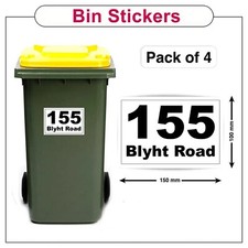x4 Wheelie Bin Stickers