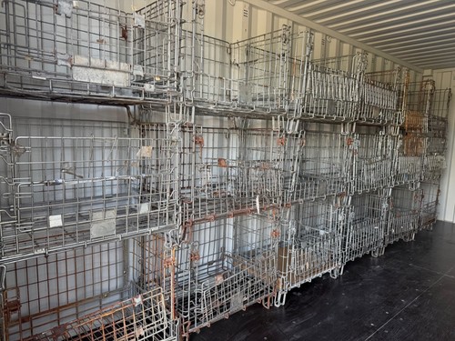 Folding metal stacking storage - metal,