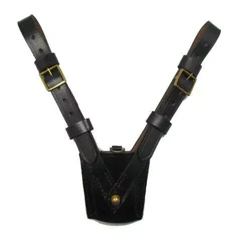Black leather sword frog - black,