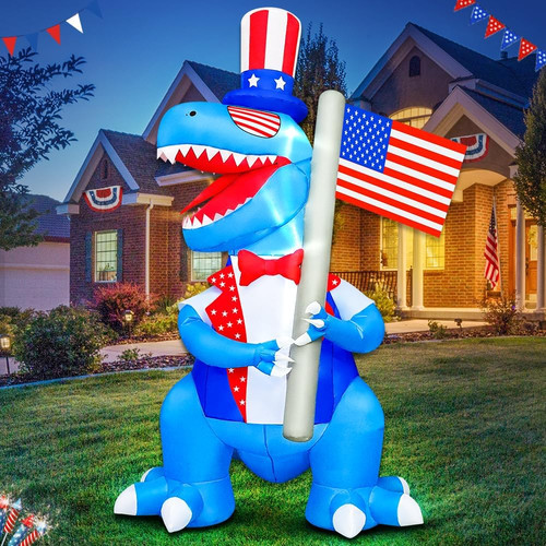 6ft inflatable dinosaur with - 6ft,