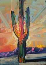 Hawkins Impressionism ORIGINAL Oil Painting Brilliant Southwest Color Study COA