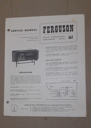 Ferguson model 661 - 661, am-fm