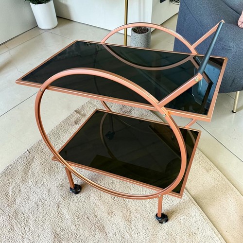 Copper tier drinks trolley - copper,