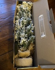 Pre lit christmas tree snowy - tree,