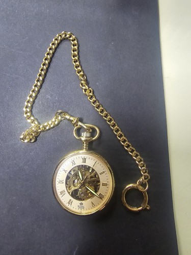 Gold plated scheleton pocket - plated,