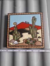 Hand Painted Spanish Tile - New - 6" Ready For Wall Hanging - Beautiful Quality